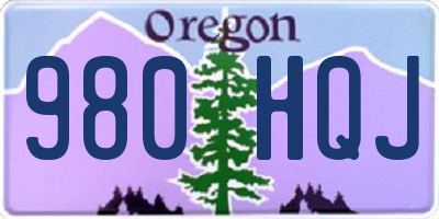 OR license plate 980HQJ