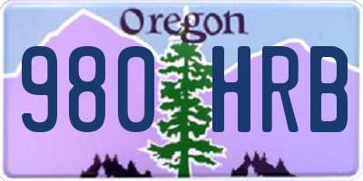 OR license plate 980HRB