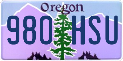 OR license plate 980HSU
