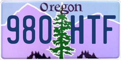 OR license plate 980HTF