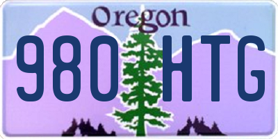 OR license plate 980HTG