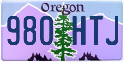 OR license plate 980HTJ