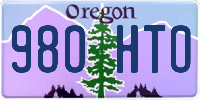 OR license plate 980HTO