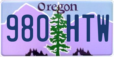 OR license plate 980HTW