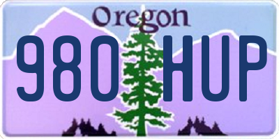 OR license plate 980HUP