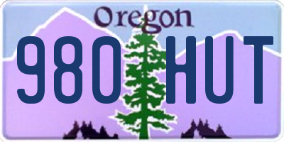OR license plate 980HUT