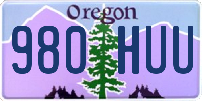 OR license plate 980HUU