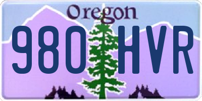 OR license plate 980HVR