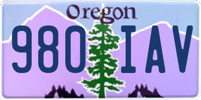 OR license plate 980IAV