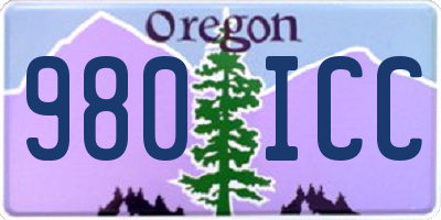 OR license plate 980ICC