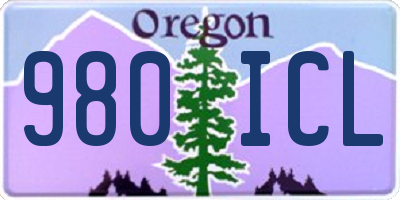 OR license plate 980ICL