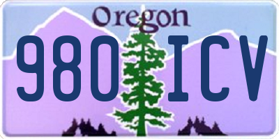 OR license plate 980ICV