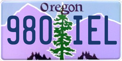 OR license plate 980IEL