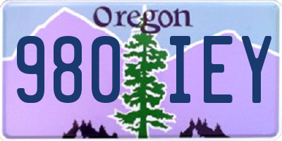 OR license plate 980IEY