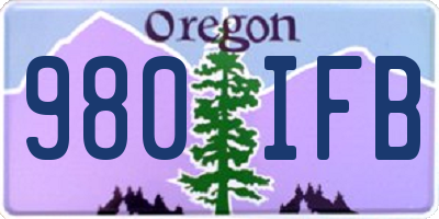 OR license plate 980IFB