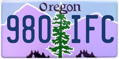 OR license plate 980IFC