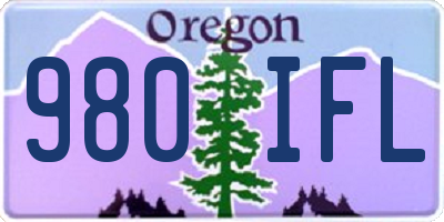OR license plate 980IFL