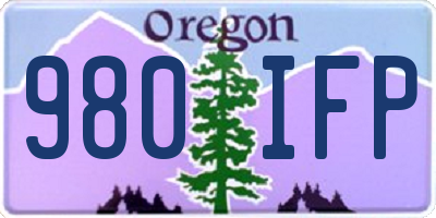 OR license plate 980IFP