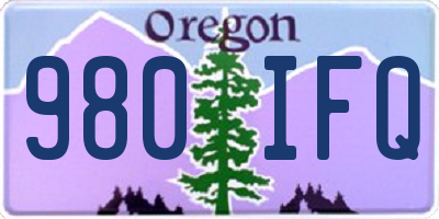 OR license plate 980IFQ