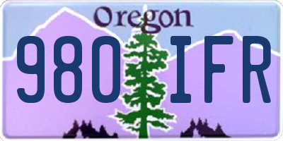 OR license plate 980IFR