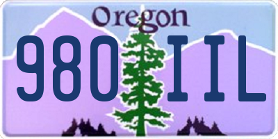 OR license plate 980IIL