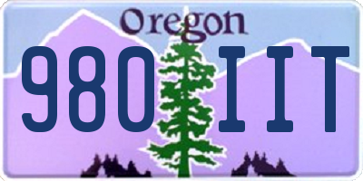 OR license plate 980IIT