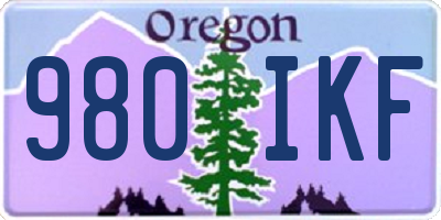 OR license plate 980IKF