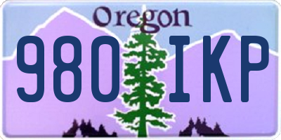 OR license plate 980IKP