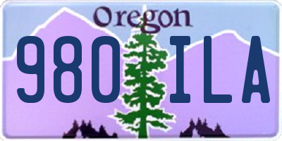 OR license plate 980ILA