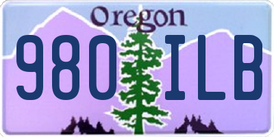 OR license plate 980ILB