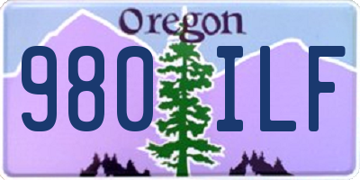 OR license plate 980ILF