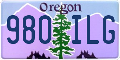 OR license plate 980ILG