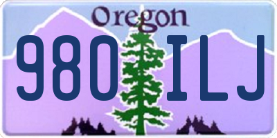 OR license plate 980ILJ