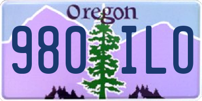 OR license plate 980ILO
