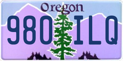 OR license plate 980ILQ