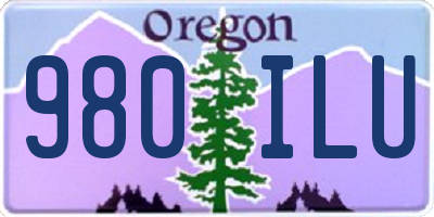 OR license plate 980ILU