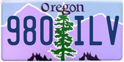 OR license plate 980ILV