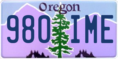 OR license plate 980IME