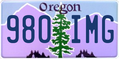 OR license plate 980IMG