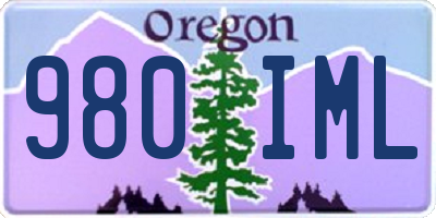 OR license plate 980IML