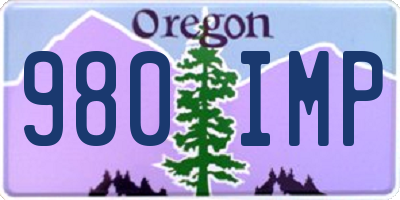 OR license plate 980IMP