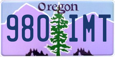 OR license plate 980IMT