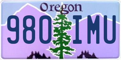 OR license plate 980IMU