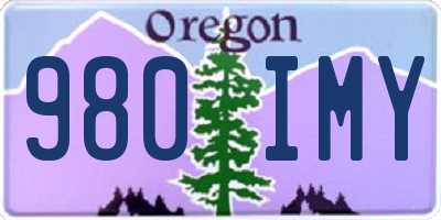 OR license plate 980IMY