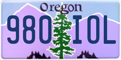 OR license plate 980IOL