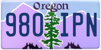OR license plate 980IPN