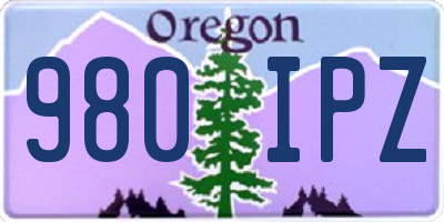 OR license plate 980IPZ