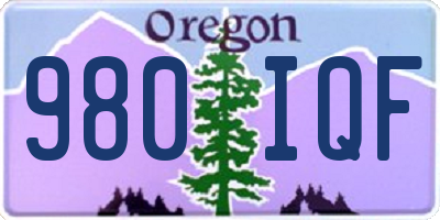 OR license plate 980IQF