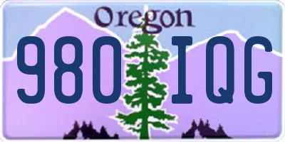 OR license plate 980IQG