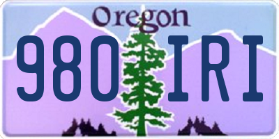 OR license plate 980IRI